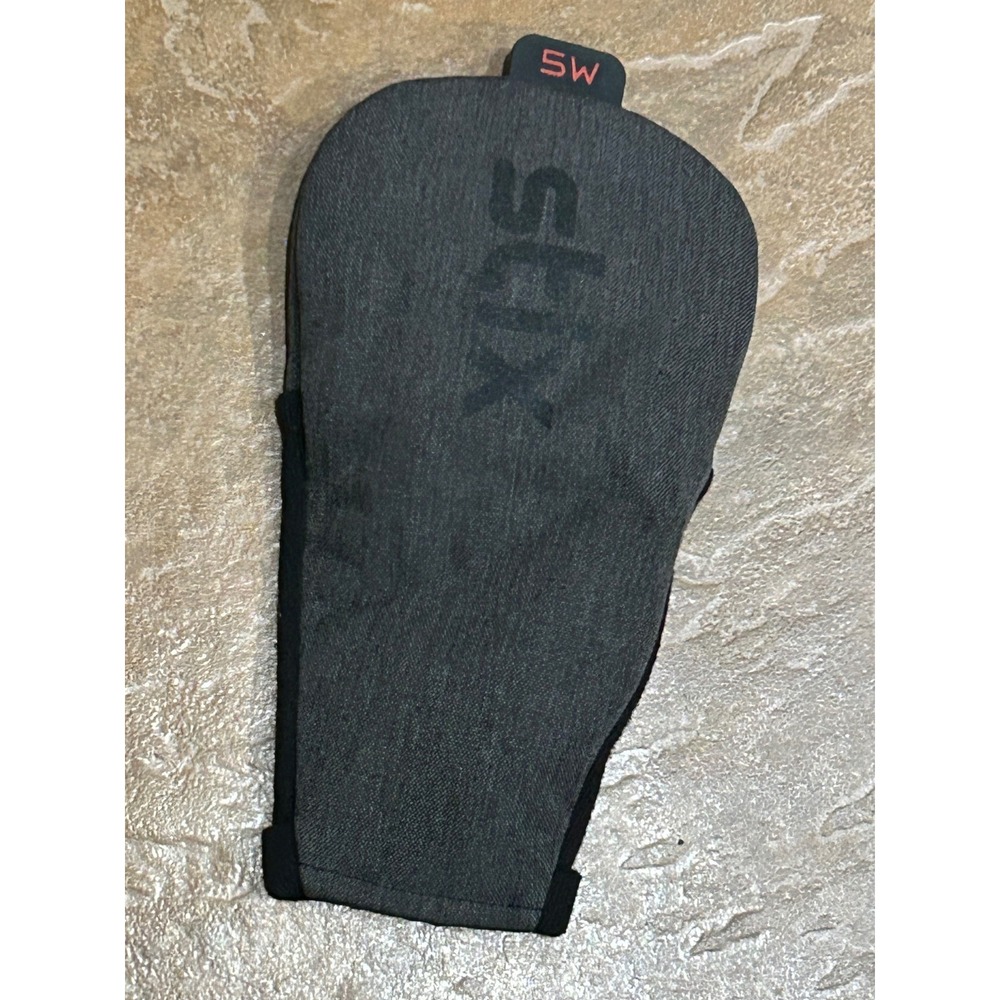 Slix Golf Club Head Cover‎ 5W Fairway Wood Gray Black Protective Sleeve